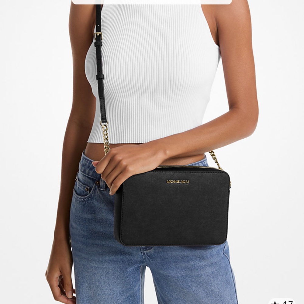 Michael Kors Black Crossbody Bag with Gold Accents - Picture 1 of 5